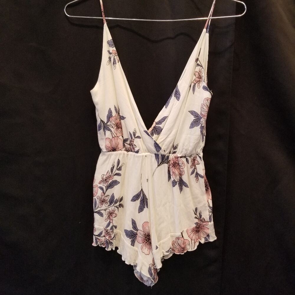 Style Rack‎ Romper Floral Lightweight Spaghetti Straps Juniors Size M
